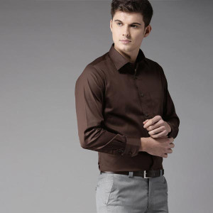 Men Brown Formal Shirt