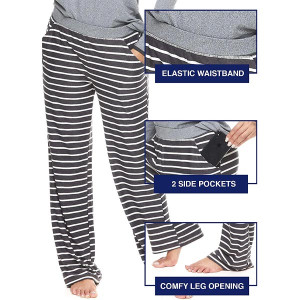 U.S. Polo Assn. Womens Casual Long Sleeve Shirt and Pajama Pants Sleep Sleepwear Set