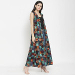 Women Multicolored Printed Open Front Fusion Shrug