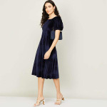 Women Solid A-line Dress 1